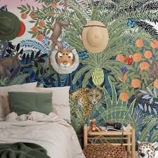 contemporary wallpaper jungle wall