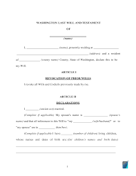 Use this to finalize a divorce when your spouse has not filed a response to the case. Fillable Washington Last Will And Testament Form Free Formspal