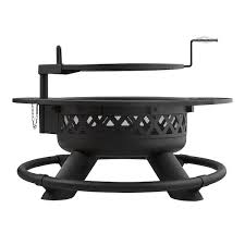 Black Fire Pit Included Cooking Grill