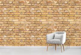 Yellow Brick Wallpaper Brick Effect