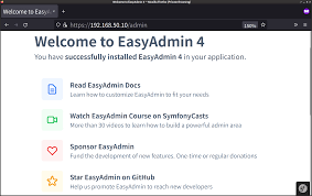 easyadmin 4 for admin panel based on