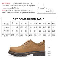 Camel Crown Mens Work Shoes Casual Leather Low Cut Work Boots Comfortable Slip Resistant Construction Shoes For Travel Walking Business