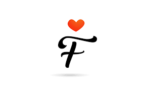 handgeschriebenes f-Alphabet-Buchstaben-Symbol-Logo-Design. kreative  vorlage für geschäfte mit liebesherz 5865508 Vektor Kunst bei Vecteezy
