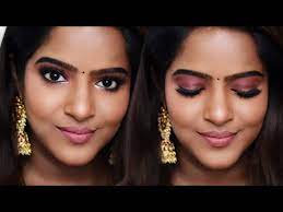 indian glam makeup on dusky skin tone