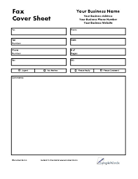 Printable Fax Cover Sheet Pdf Blank Template Sample