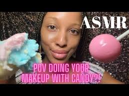 asmr pov doing your makeup with candy