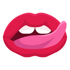 lip licking mouth icon png svg design