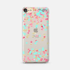 Apple new ipod touch 5 6th gen tempered glass screen protector protective guard. Ipod Touch 6 Case Christmas Pink Watercolor Turquoise Gold Glitter Confetti Transparent By Girly Trend Ipod Touch 6 Cases Ipod Touch Cases Cute Ipod Cases