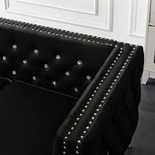 velvet straight chesterfield sofa
