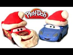 Play Doh Cars Santa Lightning Mcqueen Mrs Claus Sally Carrera Disney Pixar Santamobile Play Dough Youtube