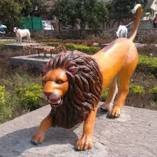 Outdoor Fiber Lion Statue