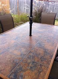 Diy Patio Table Stick On Tiles Glass