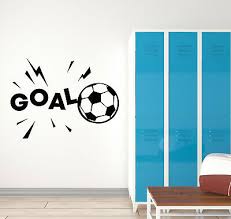 vinyl wall decal soccer ball goal sport
