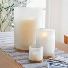 frosted glass candle holder