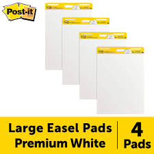 Post It Super Sticky Easel Pad 25 X 30 Inches 30 Sheets Pad 4 Pads Large White Premium Self Stick Flip Chart Paper Super Sticking Power 559 4