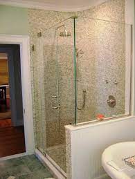 half wall shower bathroom shower doors