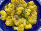 cauliflower with ginger and mustard seeds