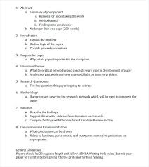 Research Paper Outline Template Blank Mla Format