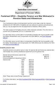 Factsheet Dp43 Disability Pension And War Widow Er S