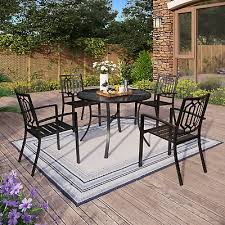 Outdoor Chairs Set Of 4 Iron Metal