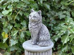 Cat Statue Garden Catmemorial Cement