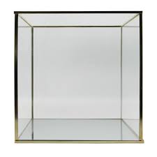 Square Gold Metal Frame Glass Box 7
