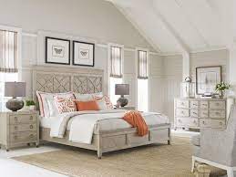 The collection provides plenty of options for creating a cohesive bedroom set. American Drew Vista Altamonte 4pc Panel Bedroom Set In White Oak