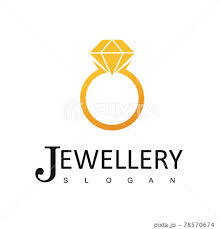 jewelry logo design template ring icon