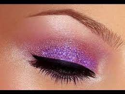 pink glitter makeup look
