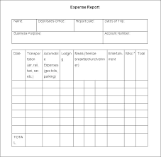 Expense Report Form Template Sample Travel Excel Reports