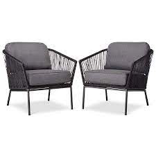 standish 2pk patio club chair black