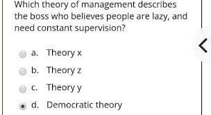 theory z c theory y d democratic theory