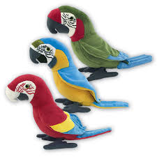 22cm macaw parrot cuddly soft toy