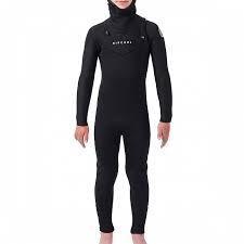 Rip Curl Youth Dawn Patrol 5 4 Hooded Chest Zip Wetsuit