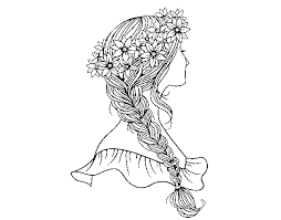 What do you need for braiding short hair guy? Hairstyle With Braid Coloring Page Coloringcrew Com