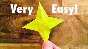 Easy Origami Ninja Star - Sticky Note Origami - origami ninja weapons no  tape no glue no scissors - YouTube