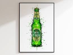 Beer Bottle Wall Art Poster