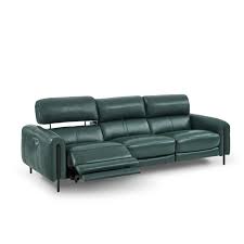 Charm Leather Sofa With Two Recliners
