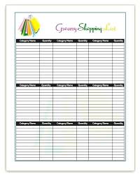 Excel Grocery List Template Metabots Co