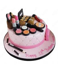 makeup theme cake