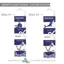 Personalized Growth Chart Nautical Whale
