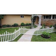 30 In X 56 5 In White Vinyl Fence 1 Box 2 Panels Garden Fence