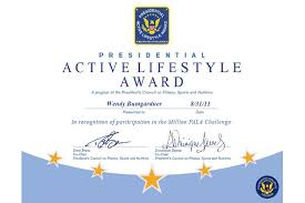 Earn The Presidential Active Lifestyles Award