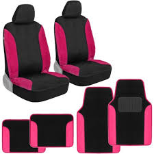 Hot Pink Faux Wool Fur Car Seat Covers
