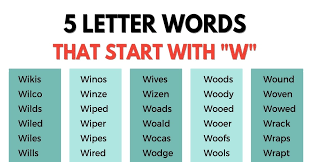 442 excellent 5 letter words that start