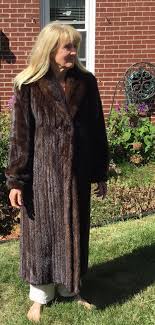 Full Length Mink Fur Coat Mahogany