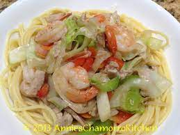 pork shrimp chop suey with noodles