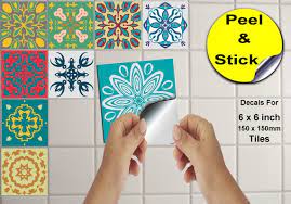 24x Victorian Tiles Stickers 6x6 Inch