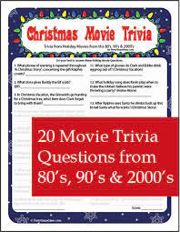 2000's movie trivia did you know that star wars: Christmas Movie Trivia Printable Game