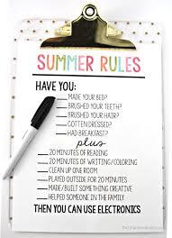 Find Your Summer Chore Chart The Organized Mom